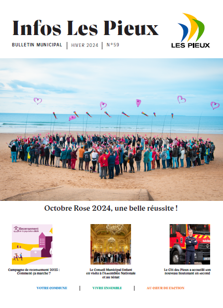 Couverture du dernier bulletin municipal Infos Les Pieux numéro 58